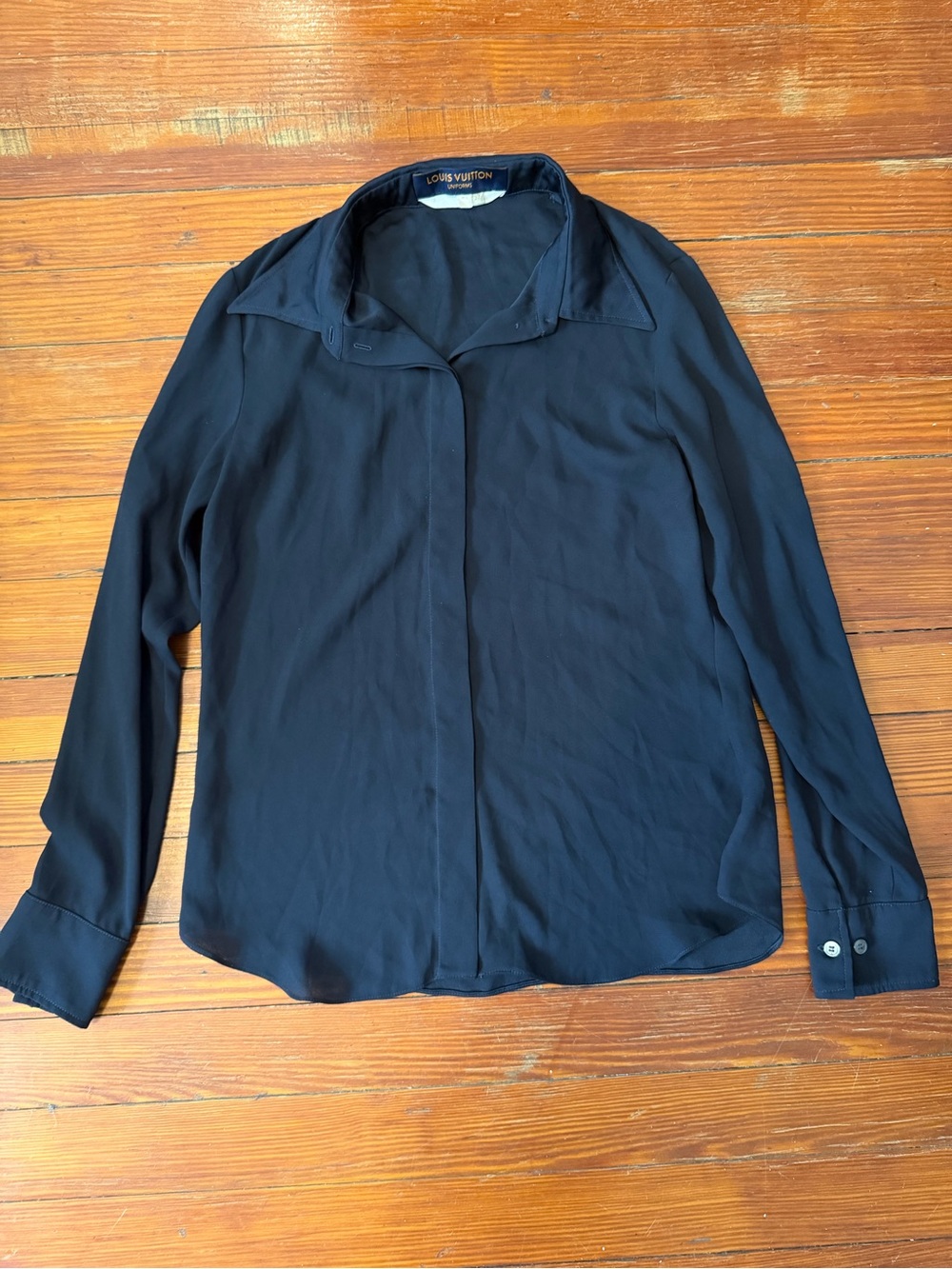Louis Vuitton Women’s Black Long-Sleeve Blouse size 34